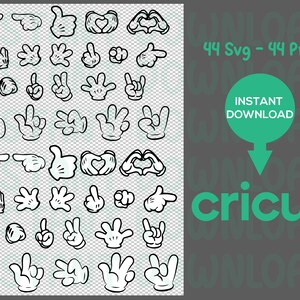 Mickey Mouse Hands Svg, Minnie Hands Files for Cricut, Minnie Hands Svg ...