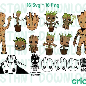 Groot Svg Bundle, I Am Groot Svg, Baby Groot Svg for Cricut, Groot Png ...