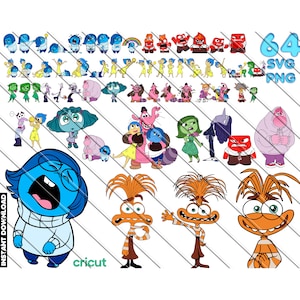 Inside Out Svg, Png, Inside Out Layered Svg, Inside Out Png, Layered Svg para Cricut, Descarga instantánea, Archivos digitales, Inside Out Silhouette