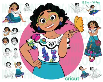 Mirabel Madrigal SVG: Encanto Animation, Layered Cricut Files (Digital Download)