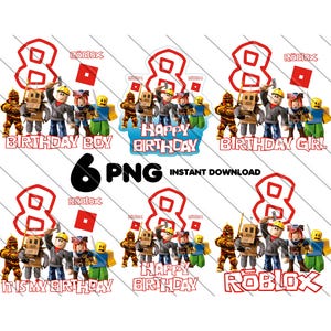 Niño de 8.º cumpleaños de Roblox - Niña PNG, Adorno para tarta de Roblox, 8.º cumpleaños de Roblox, Roblox Png, Feliz cumpleaños de Roblox, Adorno para tarta de 8.º cumpleaños