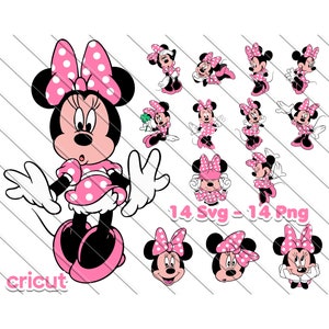Minnie Mouse Svg, Minnie Mouse Svg per Cricut, Minnie Mouse Png,