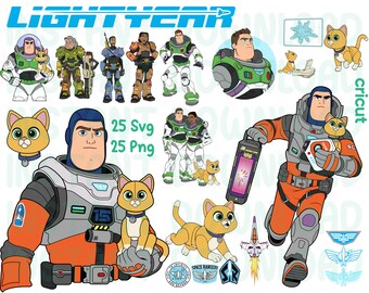 Lightjahre SVG Bundle: Buzz Lightjahre & Sox Cat Cut Files (Digitaler Download)