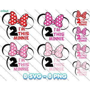 Eu sou esta Minnie Svg, Png, Minnie Svg, Aniversário Svg, Minnie Meu 2º aniversário Svg, Festa de 2º aniversário, Minnie Clip Art, Arquivos de imagem