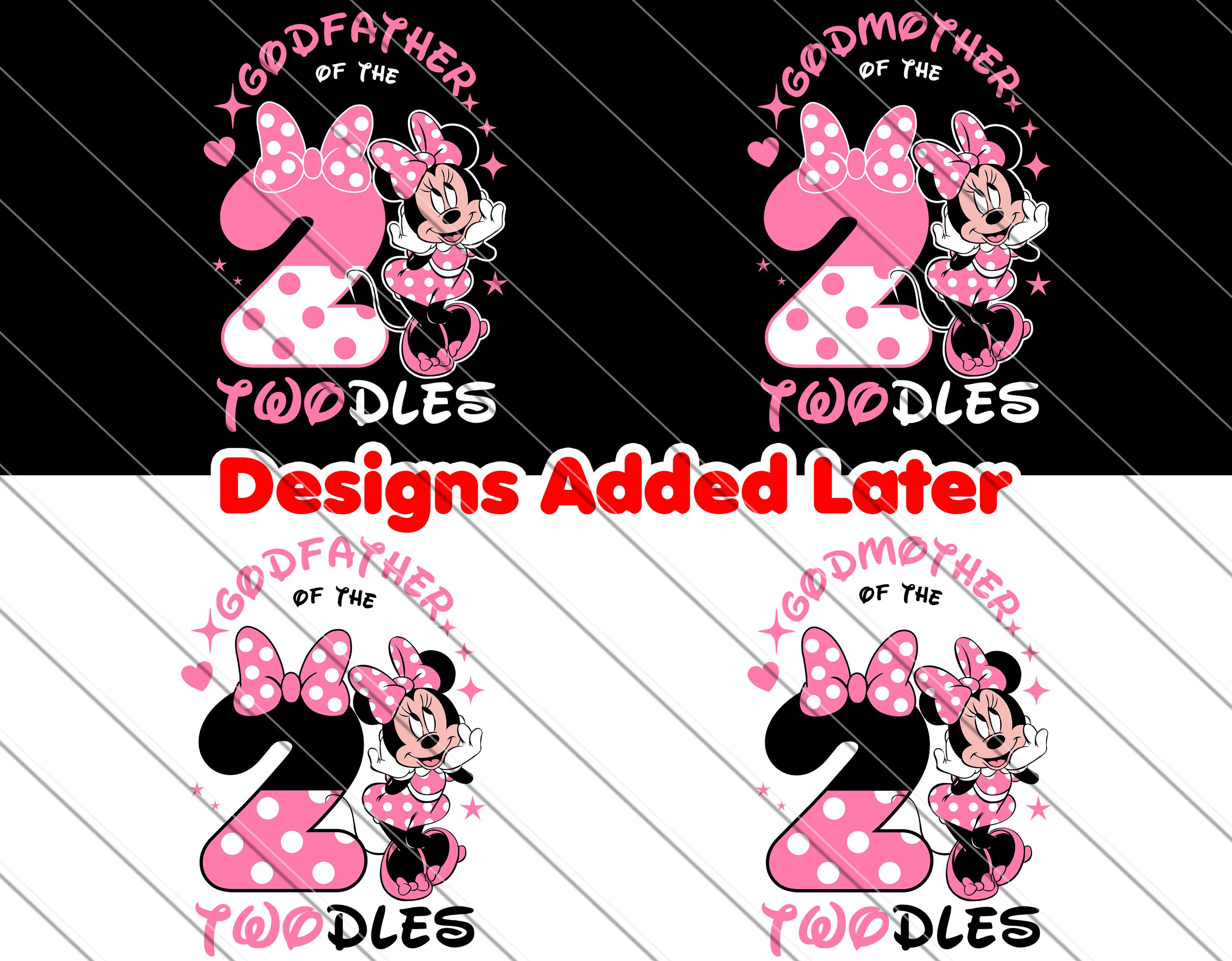 Oh Twodles Minnie Mouse: Dopasowana rodzina, pakiet SVG PNG