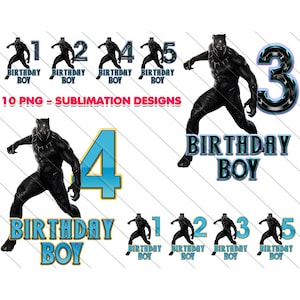 Black Panther Geburtstag Png, Geburtstag Png Shirt, Bundle Geburtstag Png, Wakanda Geburtstag Design, Wakanda für immer Geburtstag Png,
