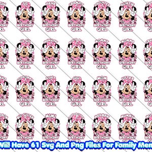 Matching Family, 
Minnie Mouse,
minnie Birthday Girl,
Birthday Girl,
 Bundle,
Disney,
family members, 
shirt svg,
Birthday Girl svg,
Birthday Girl Bundle,
digital download,
 digital product,
 instant download