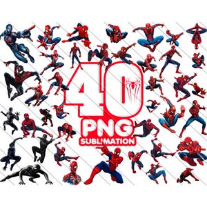 Spiderman PNG Bundle, Super Bundle, Avengers Png, Download instantâneo, Spiderman Clipart, Arquivos digitais do Spiderman, Marvel Art, Logo Png
