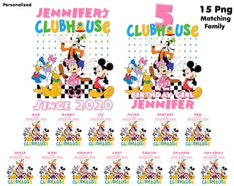 Custom Clubhouse Birthday Girl :  Matching Family (Digital Download)