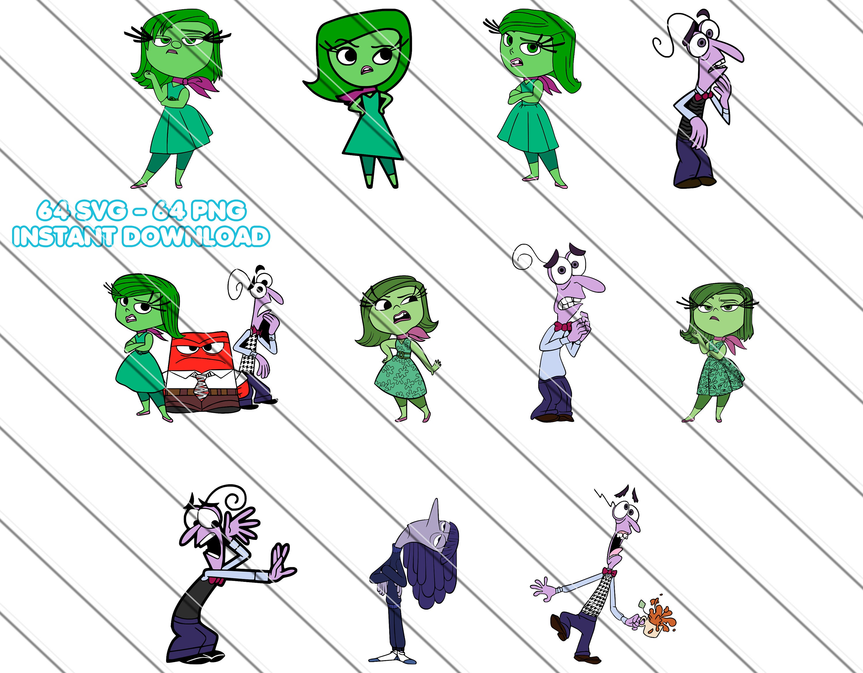 Inside Out File Room Inside Out Layered SVG - PNG : 64 Character Designs (digital Files) - Etsy