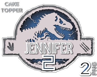 Custom Jurassic Park Cake Topper: Personalized Birthday Banner (Digital Download)