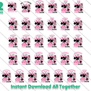 Minnie Oh Twodles, Oh Twodles, Minnie SVG, Oh Twodles SVG, Matching Family, Birthday Bundle, Family Bundle, Birthday Girl Family, baby girl svg, family vacation svg, birthday girl svg, birthday shirt, family members, Minnie Oh Twodles, Oh Twodles,