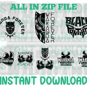 Black Panther silhouette SVG, Wakanda tribe SVG, King T'Challa SVG, Shuri SVG, Nakia SVG, Okoye SVG, Black Panther mask SVG, Panther claw SVG, Wakanda flag SVG, Black Panther character SVG.