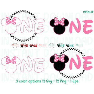 Minnie Mouse Svg, Minnie 1er anniversaire coupé fichiers | Cricut, fichiers coupés Svg, fichiers numériques, Minnie Mouse 1er anniversaire, Minnie anniversaire svg