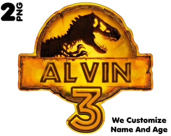 Custom Jurassic World Cake Topper: Personalized Birthday Banner (Digital Download)