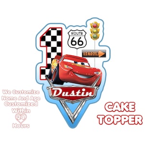 Printable Cars Cake Topper, Cars Birthday Party Cake Topper, Custom Cars Cake Topper , Cars Birthday Party, Cars Party, Lightning Mcqueen