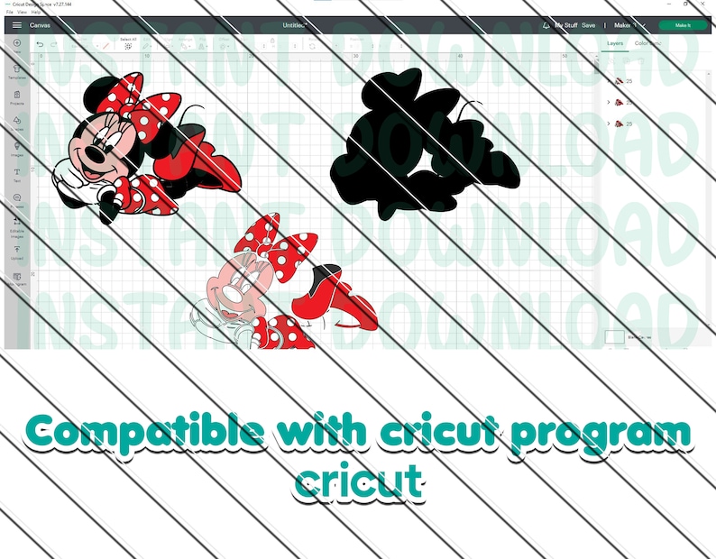 Red Minnie Mouse Svg, Minnie Mouse For Cricut,  Minnie Mouse Png, Minnie in Red Dress, Clip Art, Image Files