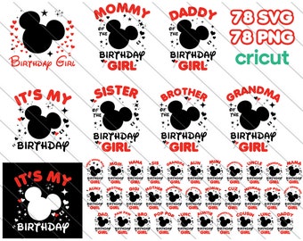 Fille d’anniversaire assortie de famille, paquet de fille d’anniversaire SVG, fille d’anniversaire, famille SVG, équipe d’anniversaire,