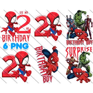 2. Geburtstag, Geburtstagskind Png, Spider-Man-Geburtstag, Spidey und seine erstaunlichen Freunde PNG-Bilder, Spidey-Kuchendeckel, sofortiger Download