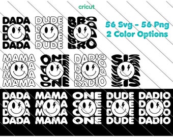 Paquete SVG PNG de cumpleaños familiar de un tipo feliz (descarga digital)