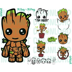 Groot Svg, Baby Groot Svg, I Am Groot Svg, Groot Clipart, Svg For Cricut, Groot Png, Groot For Shirt Pocket, Svg Bundle, Svg For Cricut