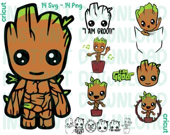 Groot Svg, Baby Groot Svg, I Am Groot Svg, Groot Clipart, Svg For Cricut, Groot Png, Groot For Shirt Pocket, Svg Bundle, Svg For Cricut