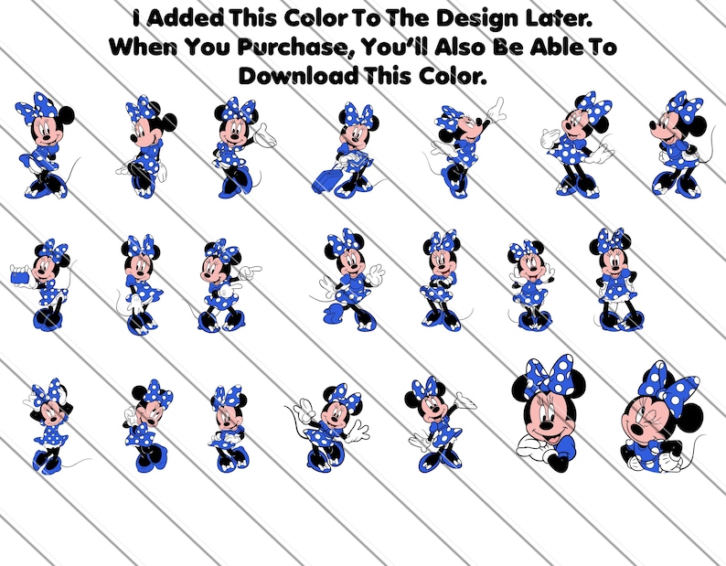 Minnie Mouse Svg, Minnie Mouse For Cricut,  Minnie Mouse Png, Minnie in Blue Dress, Clip Art, Image Files, Minnie birthday, blue Minnie svg, blue Minnie Mouse, birthday svg, Minnie for cricut