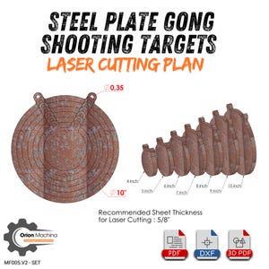 Steel Plate Gong Shooting Targets: Laser Cut Plans (PDF)