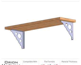 Plano DXF de soporte de estante de acero cortado con láser / Organizador de garaje y taller tipo 3