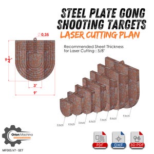 Perfekte Zielscheibe: Stahlplatte Gong Scheiben V7 Laser Cut Pläne