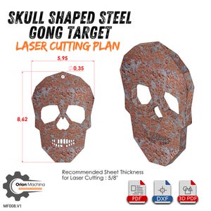 Ihr Ziel zu schärfen: Schädelförmige Stahl Gong Ziel V1 Laser Cut Pläne