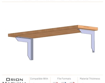 Plano DXF de soporte de estante de acero cortado con láser / Organizador de garaje y taller tipo 4