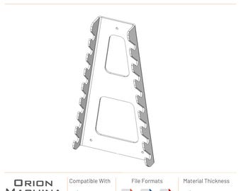 Plano de chapa metálica de soporte de llave, DXF cortado a láser, acero de 3 mm (dibujo en PDF)