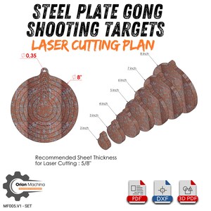 Perfekte Zielscheibe: Stahlplatte Gong Scheiben V1 Laser Cut Pläne