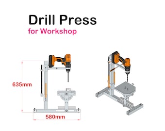 DIY Adjustable Cordless Drill Press Adapter: Workshop Tool
