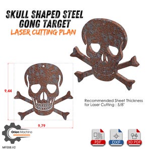 Ihr Ziel zu schärfen: Schädelförmige Stahl Gong Ziel V2 Laser Cut Pläne