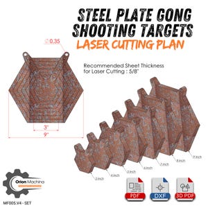 Perfekte Zielvorgabe: Stahlplatte Gong Scheiben V4 Laser Cut Pläne
