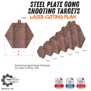 Perfekte Zielscheibe: Stahlplatte Gong Scheiben V3 Laser Cut Pläne