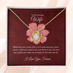 Aan mijn vrouw-ketting met tekstkaartje, 6 verschillende cadeaus om uit te kiezen, van cadeau man, cadeau voor vrouw van echtgenoot, cadeaubon voor sieraden.