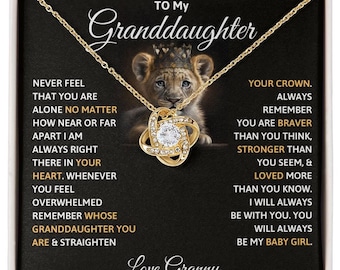 Granddaughter Lion Cub Pendant Necklace: Gift from Granny