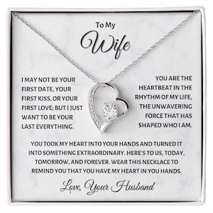 To My Wife-ketting: elegante harthanger met sentimentele boodschap, perfect cadeau voor een jubileum of valentijnsdag: cadeau voor speciale momenten.