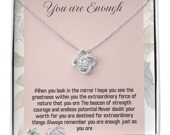 Empowerment Jewelry Set: Cubic Zirconia Love Knot Pendant, Earrings