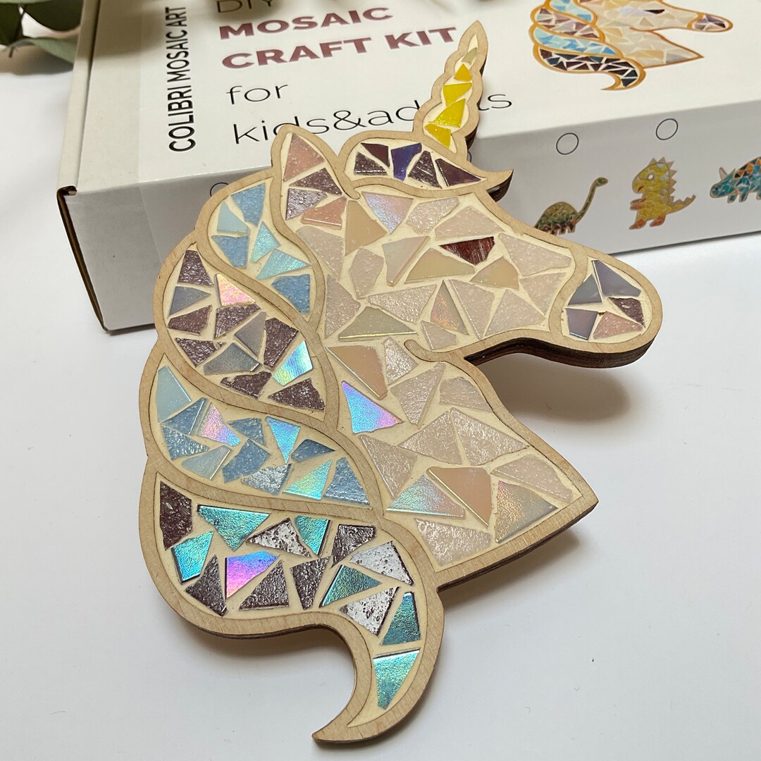 Unicorn Mosaic DIY Mosaic Kit Gift for Daughter Decor Unicorn Etsy