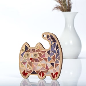 DIY KIT Mosaic Pink Cat Mosaic kit for kids and adults Mosaic kitten Gift
