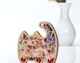 DIY Mosaic Kit: Pink Cat Craft, Kids & Adults