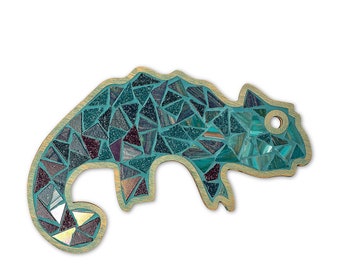 Chameleon Mosaic DIY Kit: Glass Tile Craft, Kids & Adults