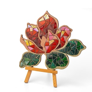 Rote Blumen DIY Bastelmosaik Kit Schönes Geschenk