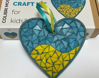 Heart of Ukraine DIY kit and keepsake Gift from Ukrainians Souvenir from Ukraine Yellow-blue heart of Ukraine A gift from the Ukrainian