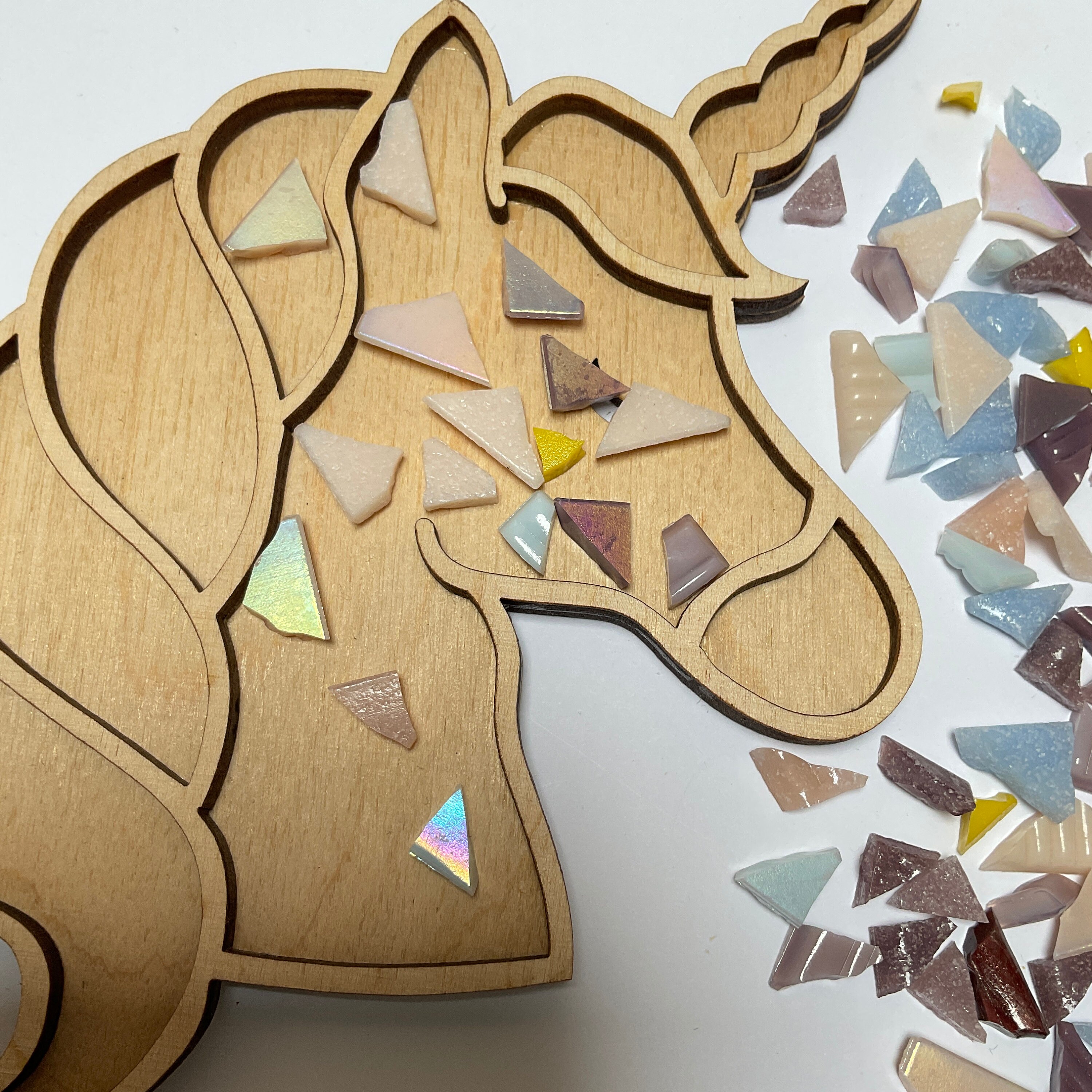 Unicorn Mosaic DIY Mosaic Kit Gift for Daughter Decor Unicorn Etsy
