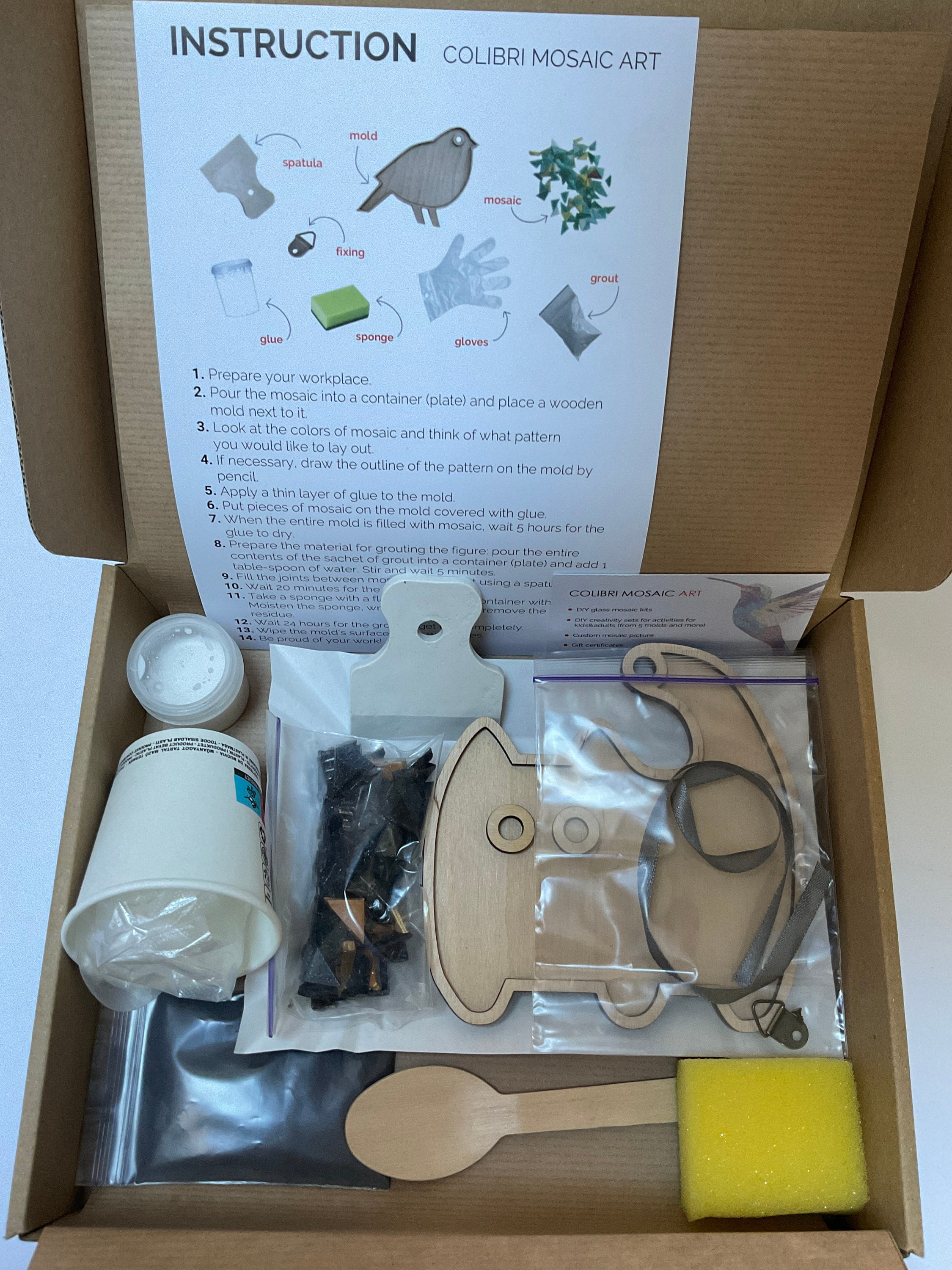 Black Cat DIY Mosaic Kit Craft Kit Box Kitten Craft for Kids Etsy